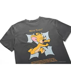 Hypeyourbeast OFF-WHITE Jerry Move Faster Tee Shirt 'GREY'