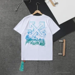 Hypeyourbeast OFF-WHITE Tropical Landscape Tee Shirt 'WHITE' T-Shirts