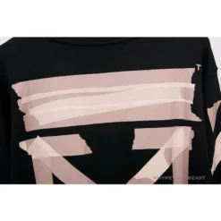 Hypeyourbeast OFF-WHITE Rubber Strip Arrow Long Sleeve Shirt 'BLACK'
