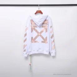 Hypeyourbeast OFF-WHITE Rubber Strip Arrow Hoodie 'WHITE' Hoodies & Jackets