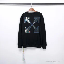 Hypeyourbeast OFF-WHITE New Madonna Painting Cotton Terry Long Sleeve Shirt 'BLACK' Shirts 21 Hypeyourbeast OFF-WHITE New Madonna Painting Cotton Terry Long Sleeve Shirt 'BLACK' Shirts