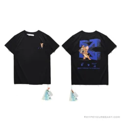 Hypeyourbeast T-Shirts OFF-WHITE Classic Animated Tom And Jerry Arrow Tee Shirt 'BLACK'