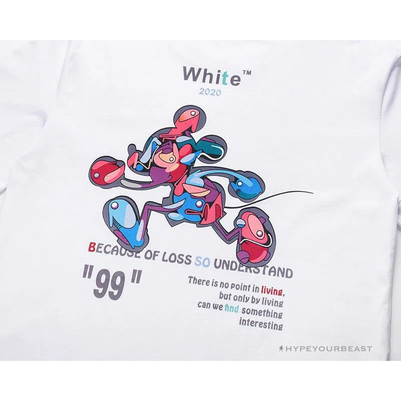 Hypeyourbeast T-Shirts OFF-WHITE Joint Running Mickey Mouse Arrow Tee Shirt 'WHITE' 7 Hypeyourbeast T-Shirts OFF-WHITE Joint Running Mickey Mouse Arrow Tee Shirt 'WHITE'