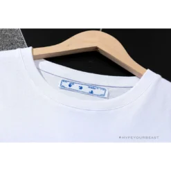 Hypeyourbeast T-Shirts OFF-WHITE Sea Blue Cross Arrow Tee Shirt 'WHITE'