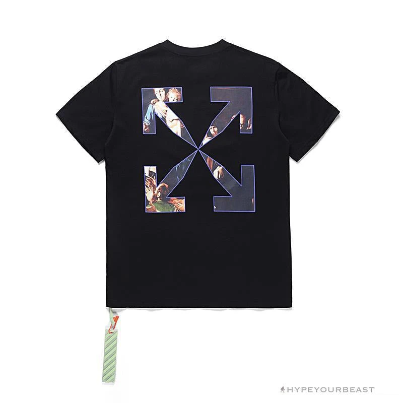 Hypeyourbeast OFF-WHITE Baroque Angel Religious Painting Tee Shirt 'BLACK' T-Shirts 2 Hypeyourbeast OFF-WHITE Baroque Angel Religious Painting Tee Shirt 'BLACK' T-Shirts