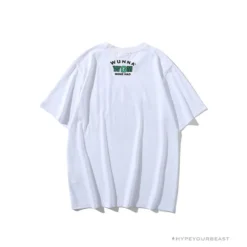 Hypeyourbeast BAPE Paint Splash Green Camouflage Tee Shirt 'WHITE' Clothes