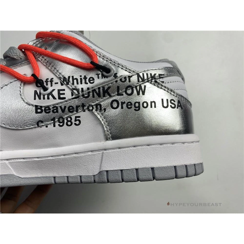 Hypeyourbeast Nike Off-White X Dunk Low 'Metallic Silver’ 4 Hypeyourbeast Nike Off-White X Dunk Low 'Metallic Silver’