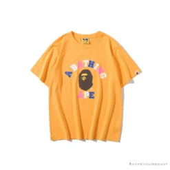Hypeyourbeast Clothes BAPE Little Ape Head Colorful Classic Tee Shirt 'YELLOW'