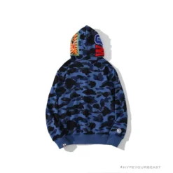 Hypeyourbeast Clothes BAPE Camo Hoodie Shark Head 'NAVY BLUE'