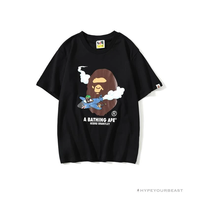 Hypeyourbeast Clothes BAPE Co-Branded Fly Boy Tee Shirt 'BLACK' 1 Hypeyourbeast Clothes BAPE Co-Branded Fly Boy Tee Shirt 'BLACK'