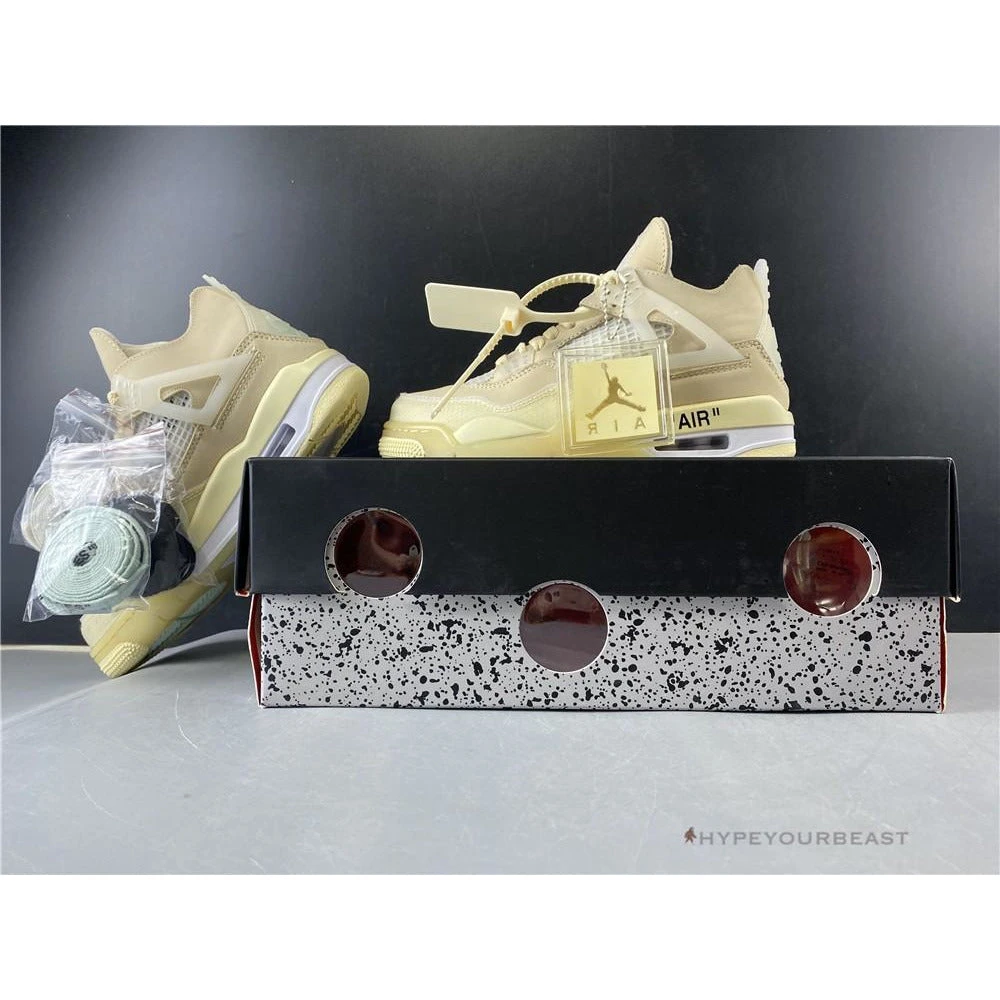 Hypeyourbeast Off White X Air Jordan 4 Sail 5 Hypeyourbeast Off White X Air Jordan 4 Sail