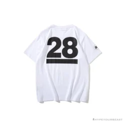 Hypeyourbeast Clothes BAPE Ape Man Head 28th Anniversary Camouflage Color Block Tee 'WHITE'
