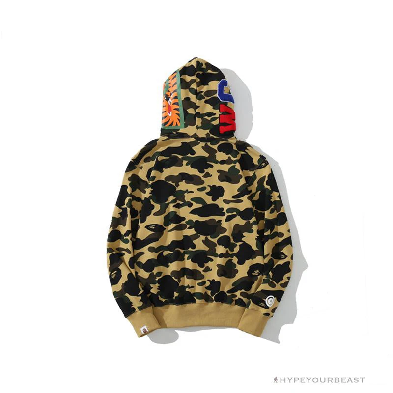 Hypeyourbeast Clothes BAPE Camo Hoodie Shark Head 'YELLOW' 2 Hypeyourbeast Clothes BAPE Camo Hoodie Shark Head 'YELLOW'