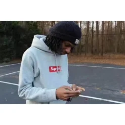 Hypeyourbeast Supreme Box Logo Hoodie White Red