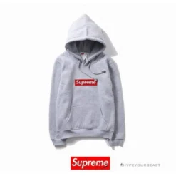 Hypeyourbeast Supreme Box Logo Hoodie Grey Red