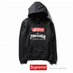 Hypeyourbeast Supreme X Thrasher Hoodie Black Hoodies & Jackets