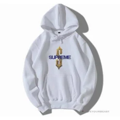 Hypeyourbeast Supreme Gold S Purple White Hoodie
