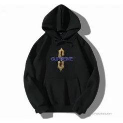 Hypeyourbeast Supreme Hoodie Black Gold S Purple Hoodies & Jackets