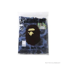 Hypeyourbeast Clothes BAPE Camo Hoodie Shark Head 'NAVY BLUE'