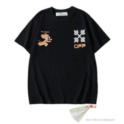 Hypeyourbeast OFF-WHITE Jerry Move Faster Tee Shirt 'BLACK' T-Shirts