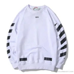 Hypeyourbeast OFF-WHITE Classic Basic Cotton Terry Long Sleeve Shirt 'WHITE'