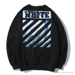 Hypeyourbeast OFF-WHITE Classic Wave Oil Painting Cotton Terry Long Sleeve Shirt 'BLACK' Shirts 20 Hypeyourbeast OFF-WHITE Classic Wave Oil Painting Cotton Terry Long Sleeve Shirt 'BLACK' Shirts