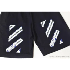 Hypeyourbeast OFF-WHITE Cabin Cabbage Shorts 'BLACK' Pants