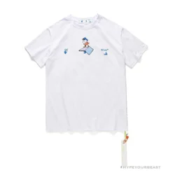 Hypeyourbeast OFF-WHITE Summer Donald Duck Print Tee Shirt 'WHITE'