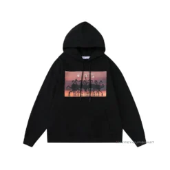 HypeYourBeast Off White Hoodie Flamingo - Black Hoodies & Jackets