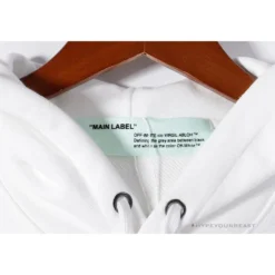 Hypeyourbeast OFF-WHITE Green Arrow Hoodie 'WHITE'