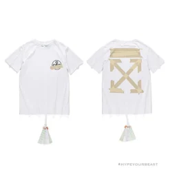 Hypeyourbeast T-Shirts OFF-WHITE Explosive Strip Basic Arrow Tee Shirt 'WHITE'