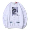 Hypeyourbeast Shirts OFF-WHITE Classic Wave Oil Painting Cotton Terry Long Sleeve Shirt 'WHITE'