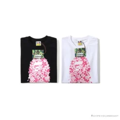 Hypeyourbeast BAPE Japan Limited Edition Pink Cherry Tree Tee Shirt 'BLACK' Clothes