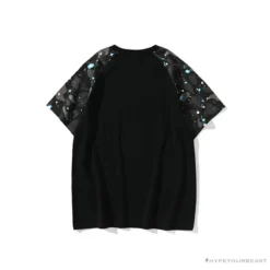 Hypeyourbeast Clothes BAPE Baby Milo Galaxy Astronaut Luminous Tee Shirt 'BLACK'