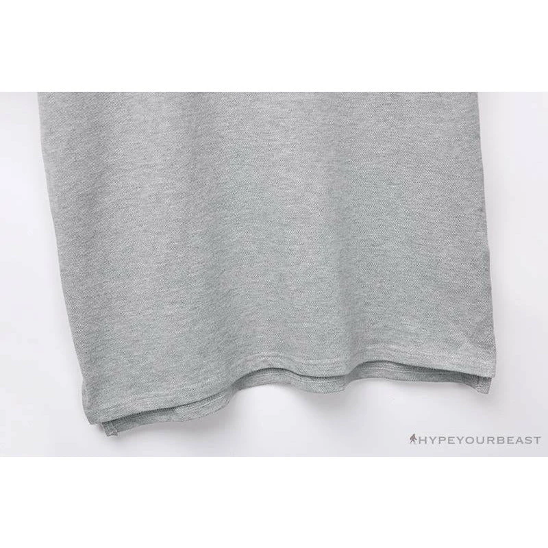 Hypeyourbeast BAPE Classic Ape Head Print Versatile Polo Shirt 'GREY' 8 Hypeyourbeast BAPE Classic Ape Head Print Versatile Polo Shirt 'GREY'