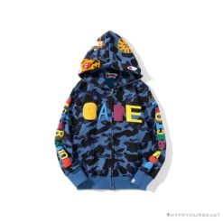 Hypeyourbeast BAPE X Readymade Tiger Head Foam Camouflage Hoodie 'BLUE' Clothes