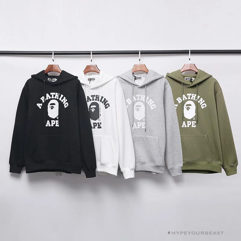 Hypeyourbeast Clothes BAPE X Bathing Ape Head Hoodie 'WHITE' 8 Hypeyourbeast Clothes BAPE X Bathing Ape Head Hoodie 'WHITE'