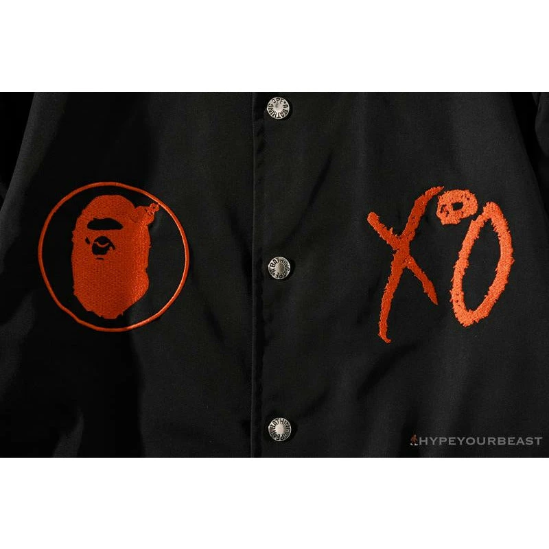 Hypeyourbeast BAPE X XO Red Jacket Baseball Uniform Clothes 5 Hypeyourbeast BAPE X XO Red Jacket Baseball Uniform Clothes