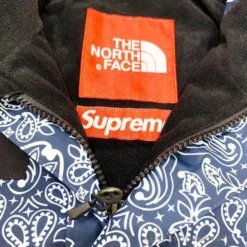 HypeYourBeast Supreme X TNF Bandana Jacket Blue Hoodies & Jackets
