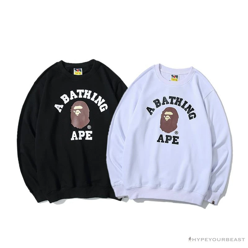 Hypeyourbeast Clothes BAPE X Bathing Ape Head Long Sleeve Shirt 'WHITE' 3 Hypeyourbeast Clothes BAPE X Bathing Ape Head Long Sleeve Shirt 'WHITE'