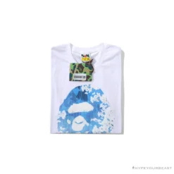 Hypeyourbeast BAPE Japan Limited Edition Mt. Fuji Sakura Tee Shirt 'WHITE' Clothes