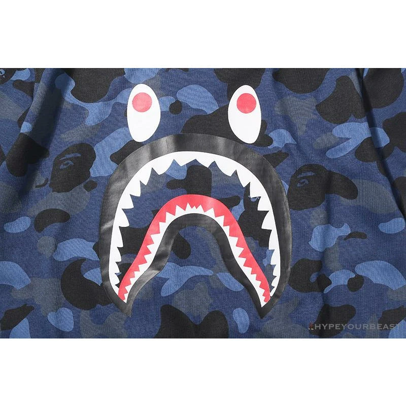 Hypeyourbeast BAPE Camouflage Shark Head Classic Cotton Short Sleeve Tee Shirt 'BLUE' Clothes 4 Hypeyourbeast BAPE Camouflage Shark Head Classic Cotton Short Sleeve Tee Shirt 'BLUE' Clothes