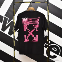 Hypeyourbeast T-Shirts OFF-WHITE 99 Pink Arrow Tee Shirt 'BLACK'