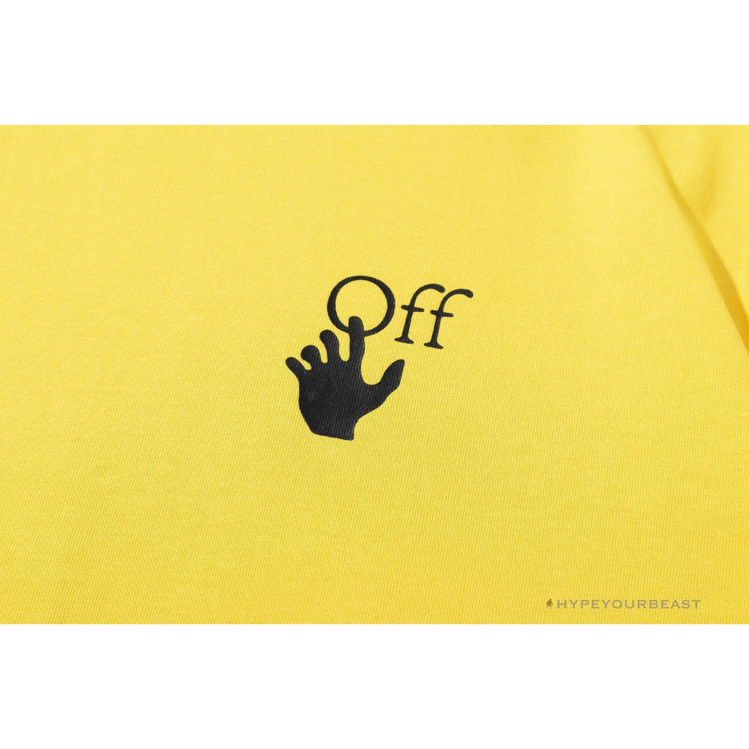Hypeyourbeast OFF-WHITE Spray Paint Arrow Tee Shirt 'YELLOW' 8 Hypeyourbeast OFF-WHITE Spray Paint Arrow Tee Shirt 'YELLOW'