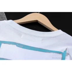 Hypeyourbeast OFF-WHITE Light Blue Marker Draw Pattern Tee Shirt 'WHITE' 13 Hypeyourbeast OFF-WHITE Light Blue Marker Draw Pattern Tee Shirt 'WHITE'