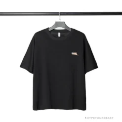 Hypeyourbeast OFF-WHITE Loose X Oversized Chest Tee Shirt 'BLACK' T-Shirts