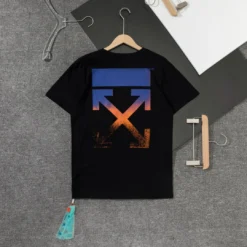 Hypeyourbeast OFF-WHITE Gradient Classic Cross Arrow Tee Shirt 'BLACK'