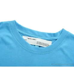 Hypeyourbeast OFF-WHITE Explosive Strip Basic Arrow Tee Shirt 'BLUE' T-Shirts