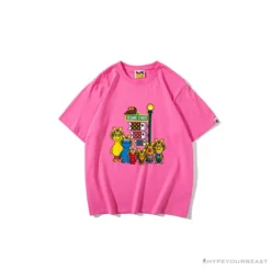 Hypeyourbeast Clothes BAPE Baby Milo Sesame Street Carp Streamer Tee Shirt 'PINK'