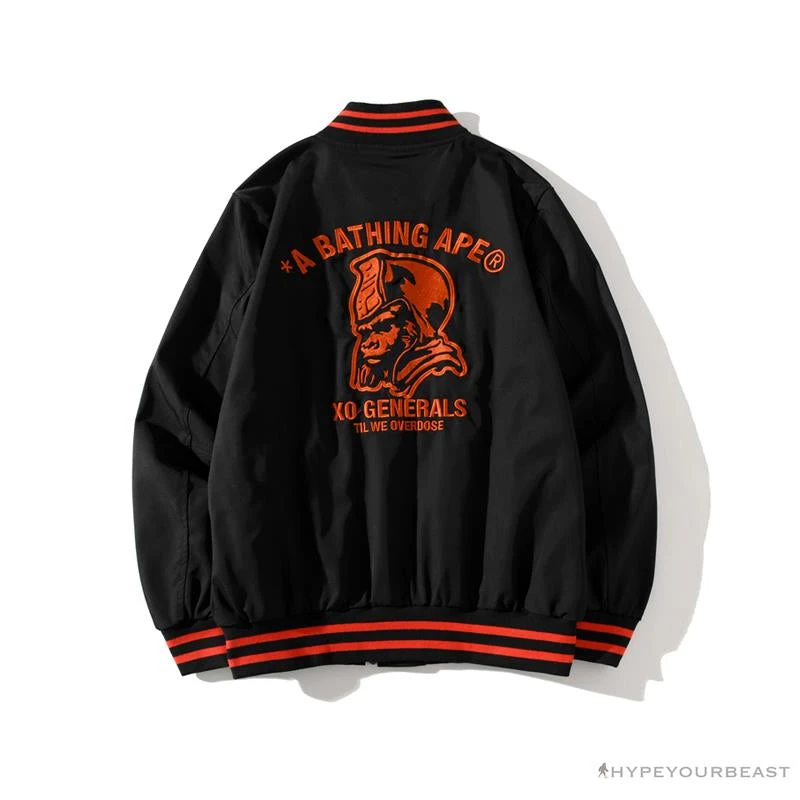 Hypeyourbeast BAPE X XO Red Jacket Baseball Uniform Clothes 3 Hypeyourbeast BAPE X XO Red Jacket Baseball Uniform Clothes
